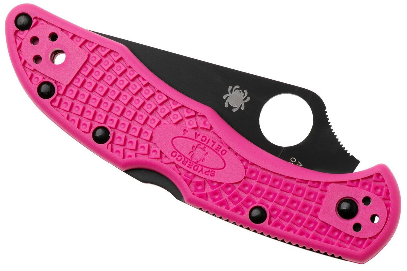 Spyderco Delica 4 Pink Black S30V C11FPPNS30VBK Pink Heals zakmes