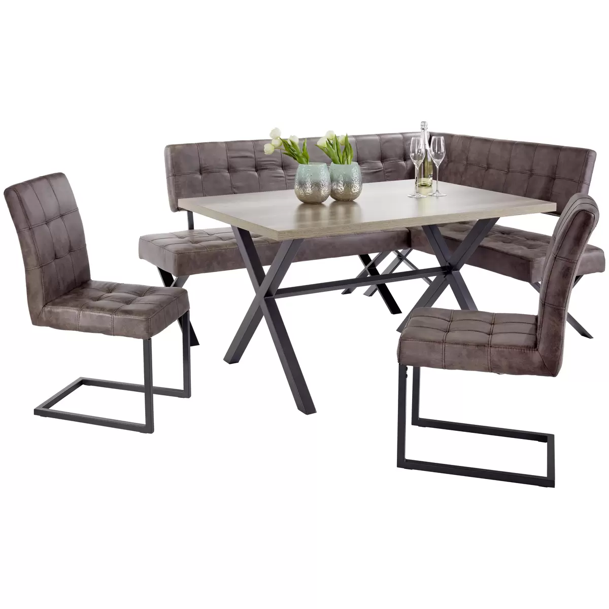 Eckbank Donna Li braun,anthrazit