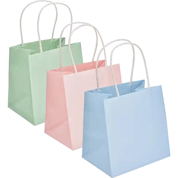 3er Set Geschenktüten Punkte / uni