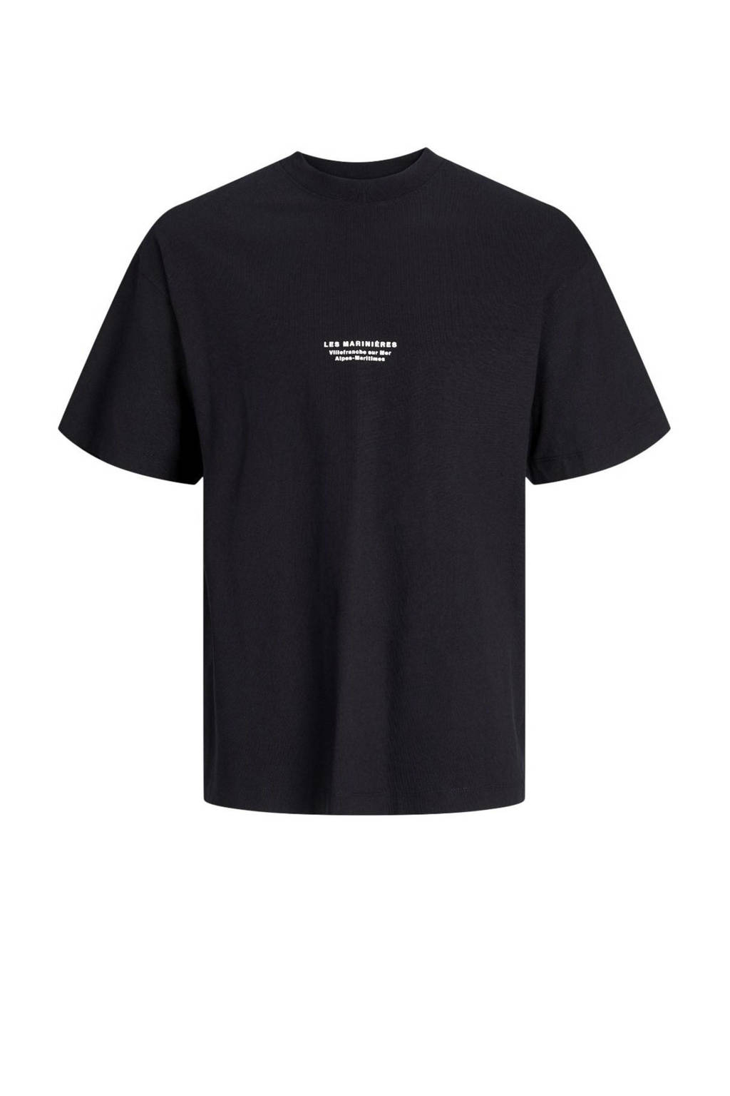 JACK & JONES T-shirt JORVALENCIA met backprint zwart