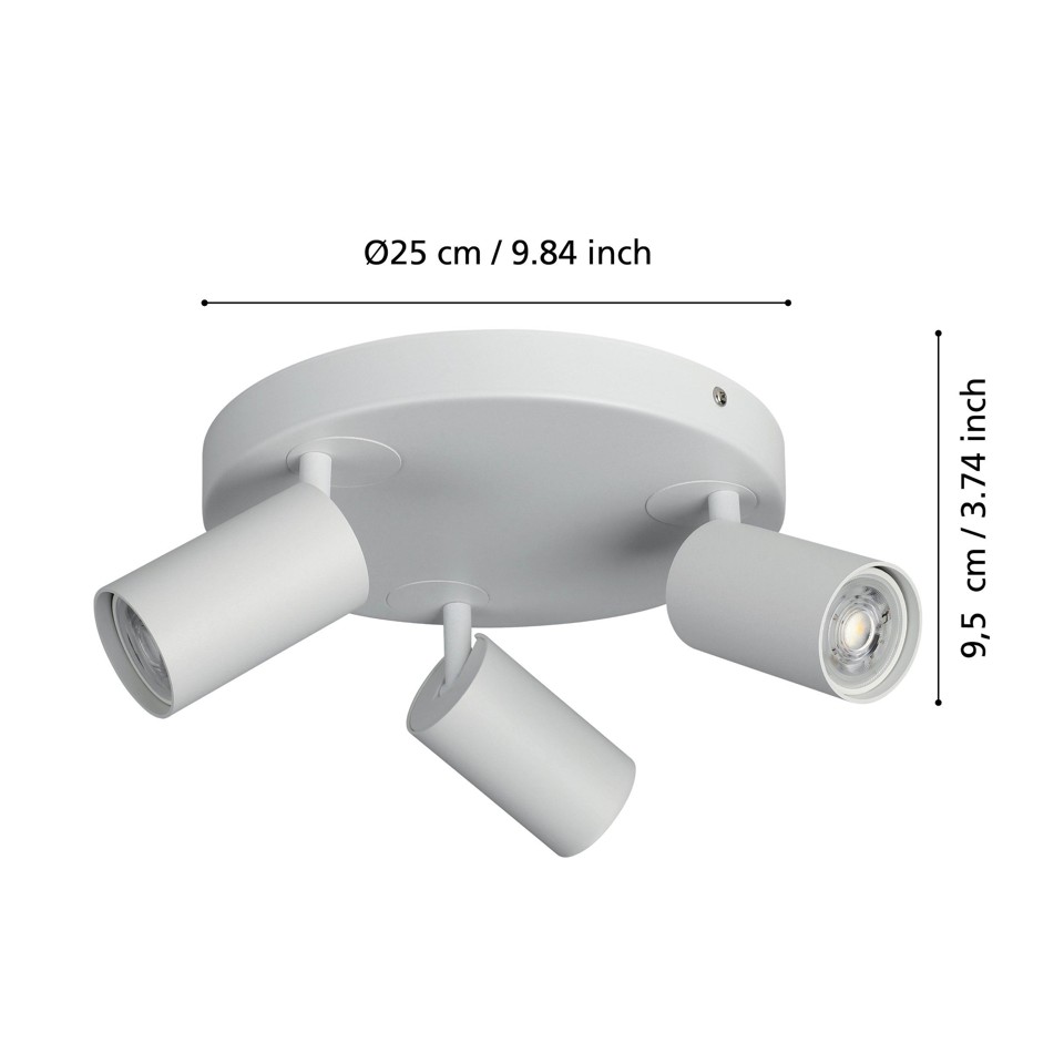 EGLO - Telimbela-Z spot rondel hvid - RGB + TW - Zigbee, Bluetooth