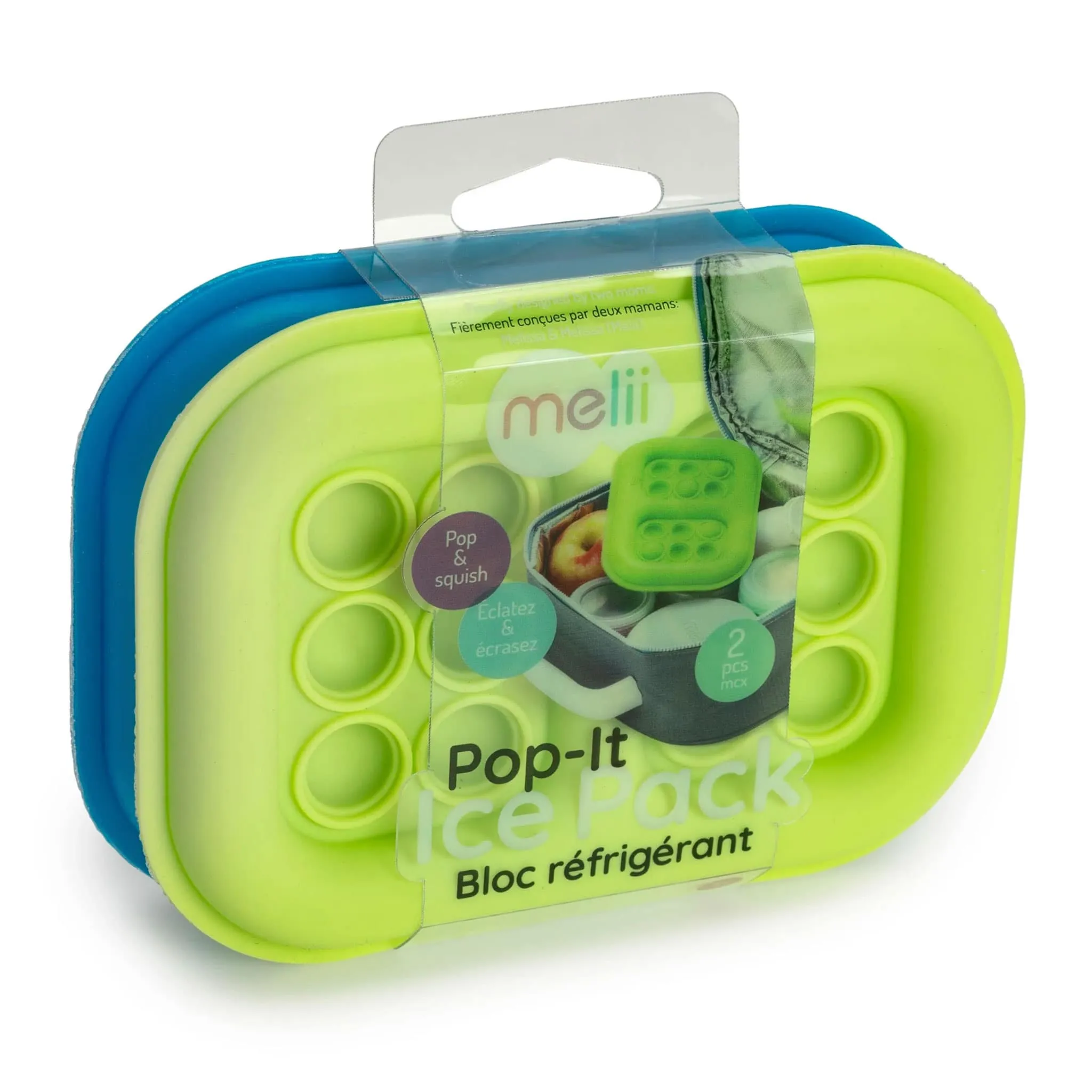 Melii Bloc Réfrigérant en Silicone - Paquet de 2