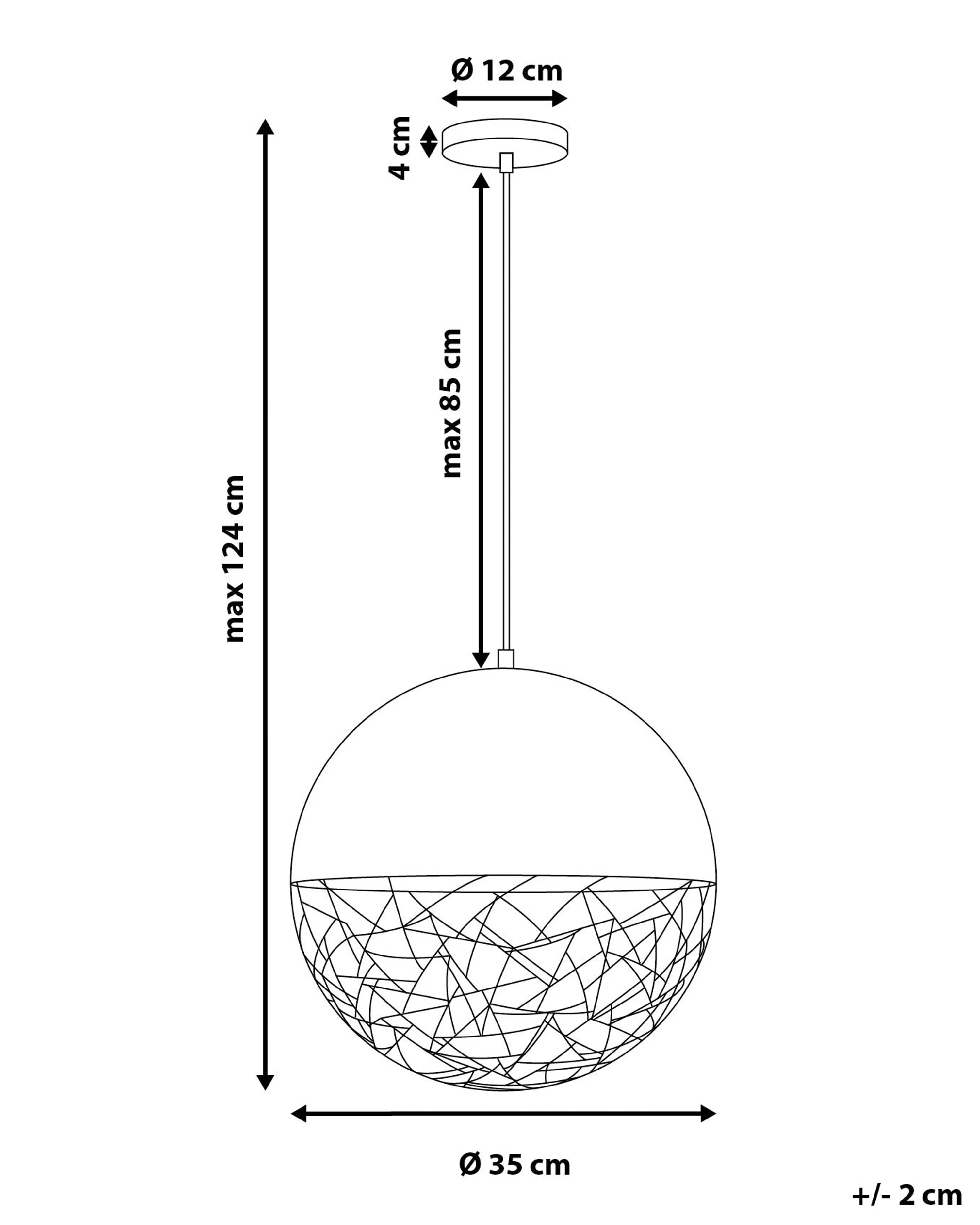 Hanglamp PADMA Metaal Zwart