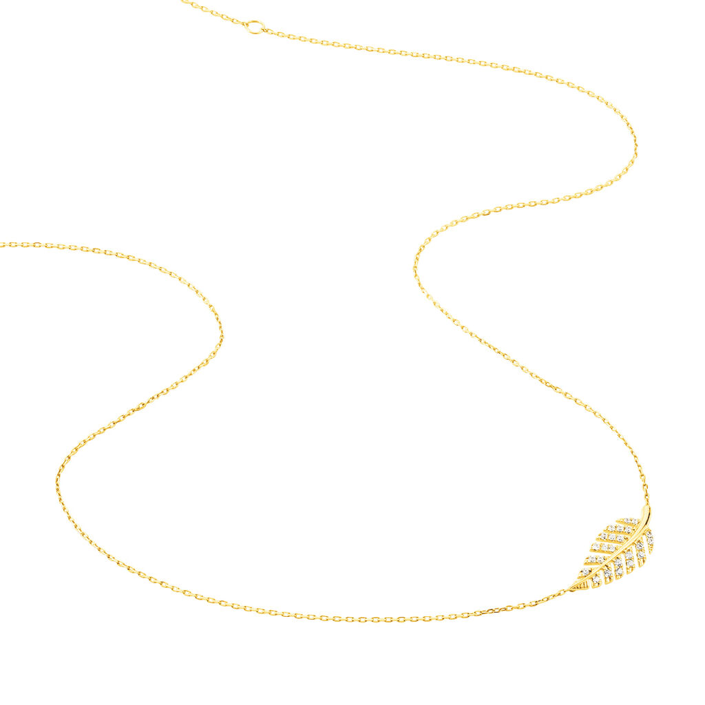 Collier Tourkia Or Jaune Oxyde De Zirconium