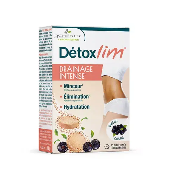 3 Chênes Emagrecimento Detoxlim Drenagem Intensa Groselha Preta 15 comprimidos