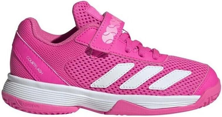 Adidas Perfor ce Courtflash Tennisschoenen Met Klittenband Kids Kinderen Roze