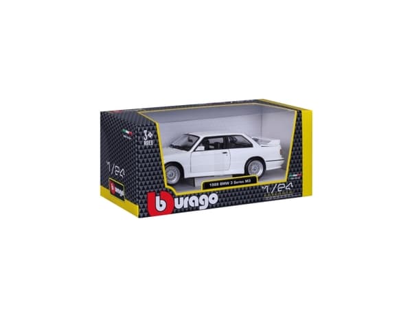 BBURAGO BMW M3 e30, Bybil, Montert på forhånd, 1:24, BMW M3 e30, Alle kjønn, Metall, Plast
