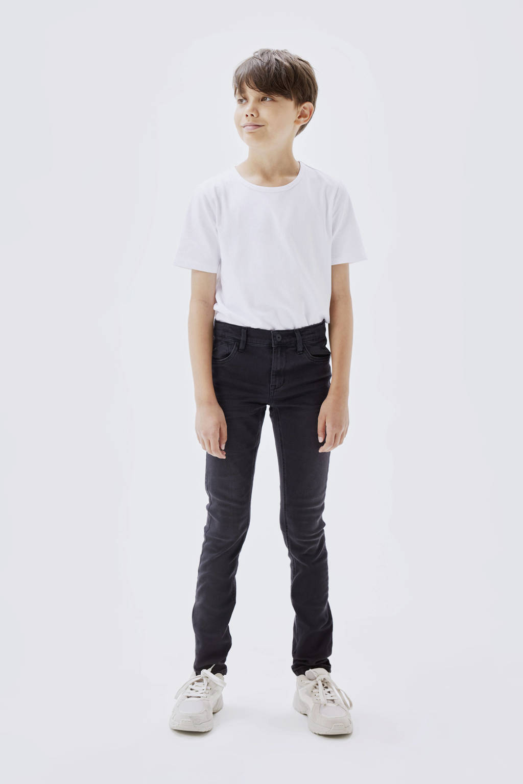 NAME IT skinny jeans NKMPETE zwart