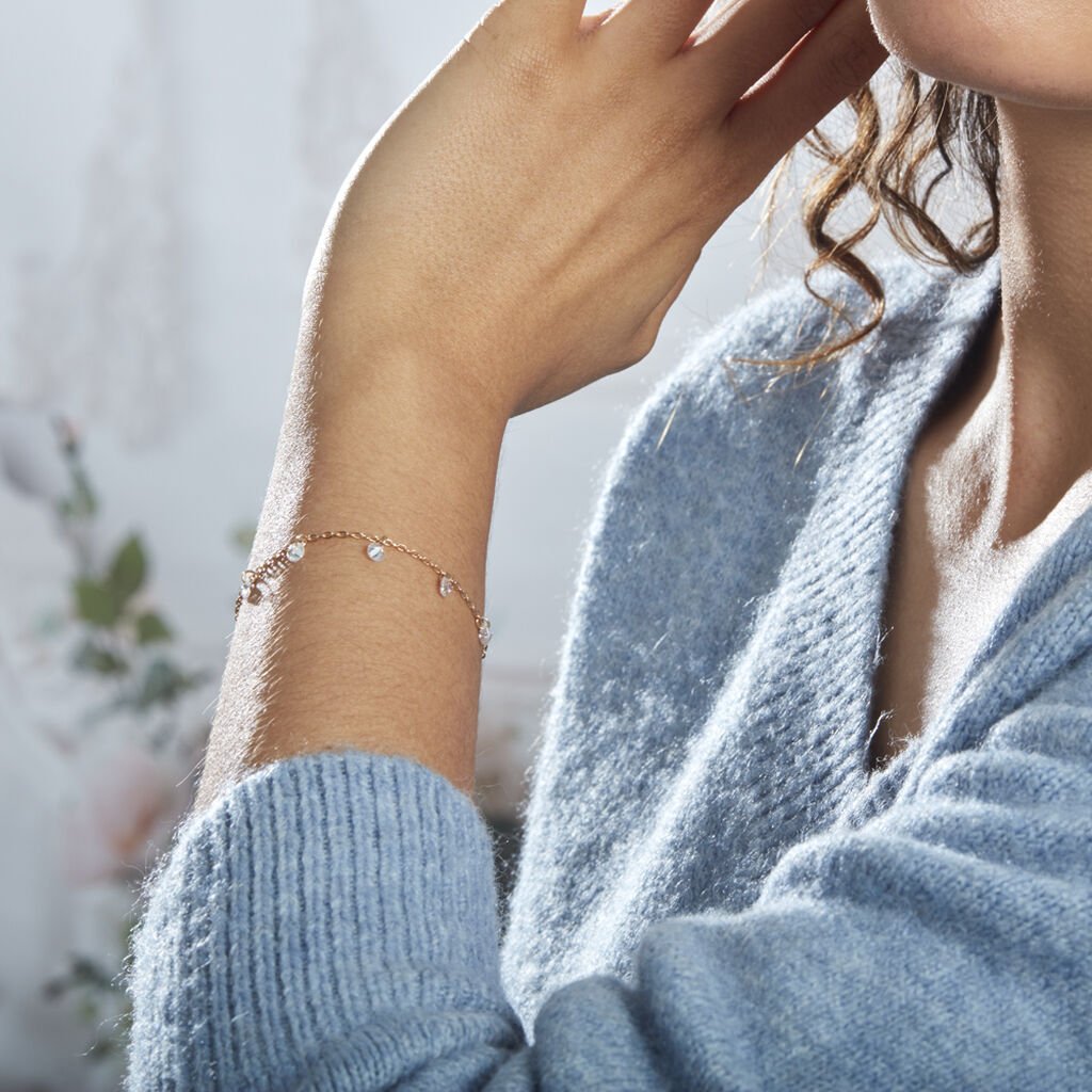 Bracelet Myosothis Plaqué Or Oxydes De Zirconium