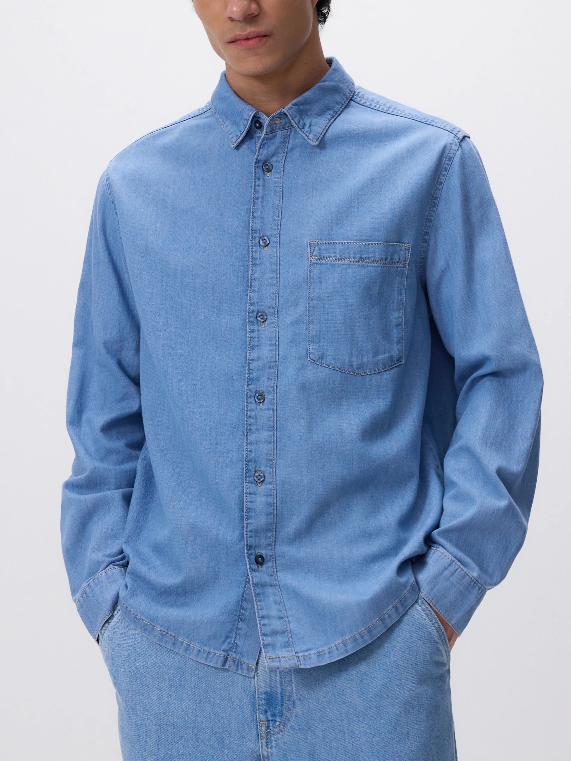 Regular Fit Jeanshemd