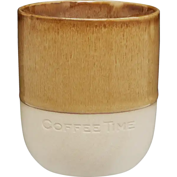 Steinzeugbecher Coffee Time sortiert