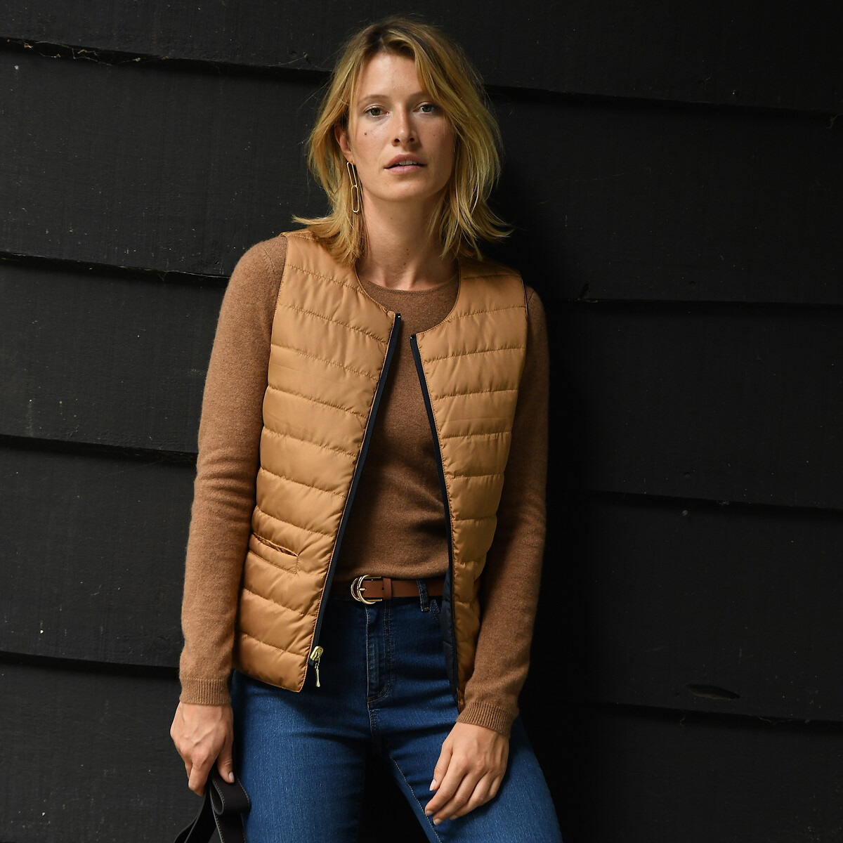 ANNE WEYBURN<br>Suéter de gola redonda, puro cashmere