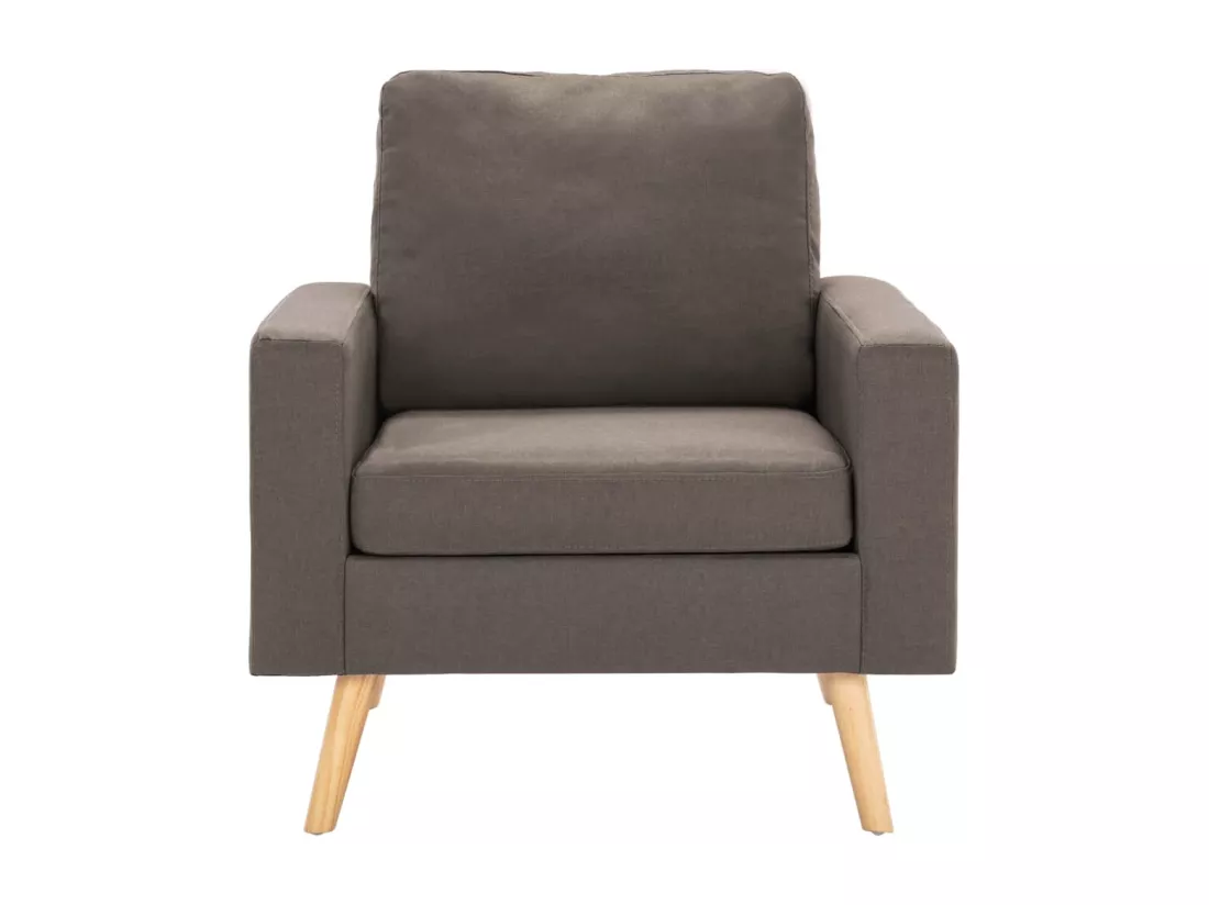 Ensemble de canapés 2 pcs Tissu Taupe