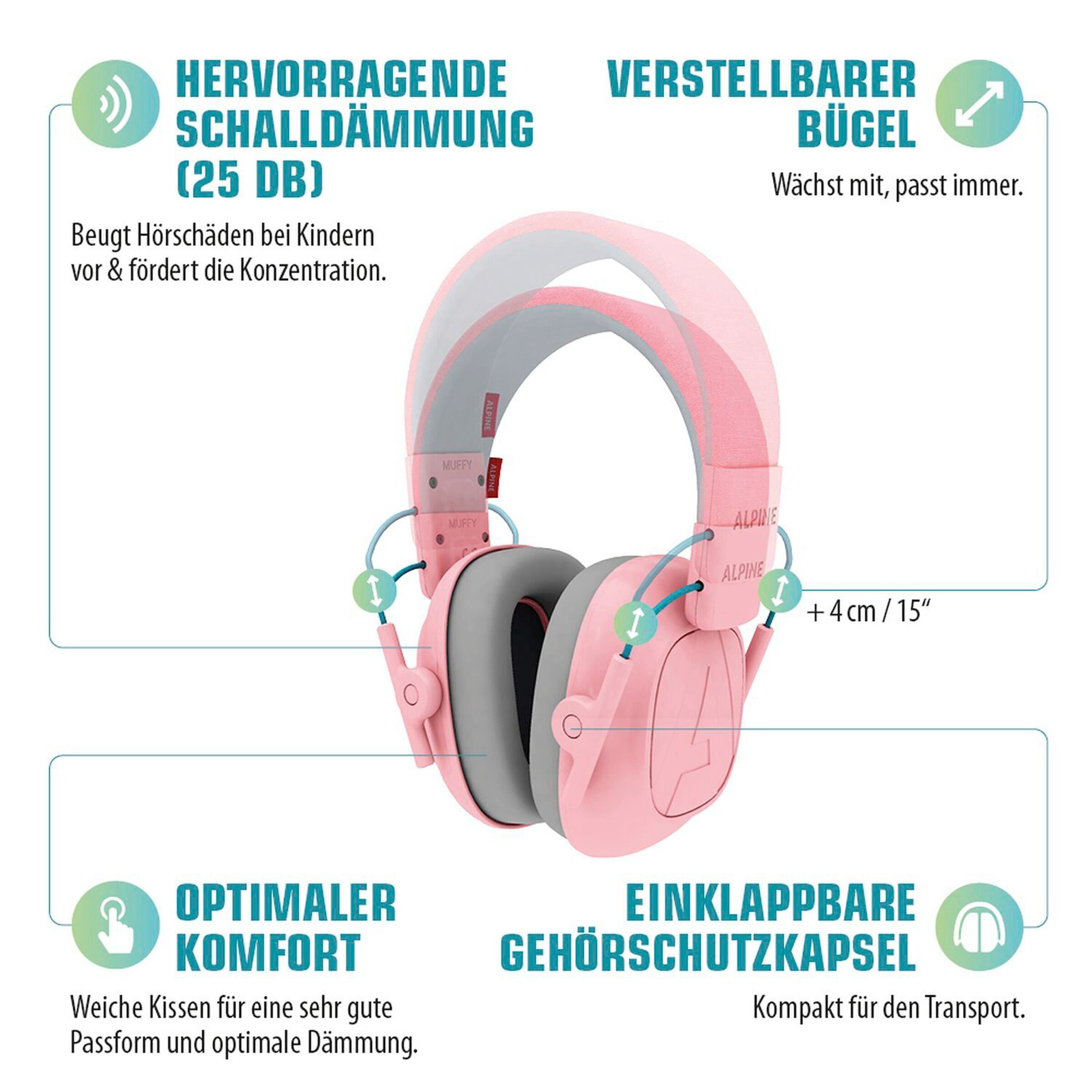 Alpine Muffy Gehörschutz pink