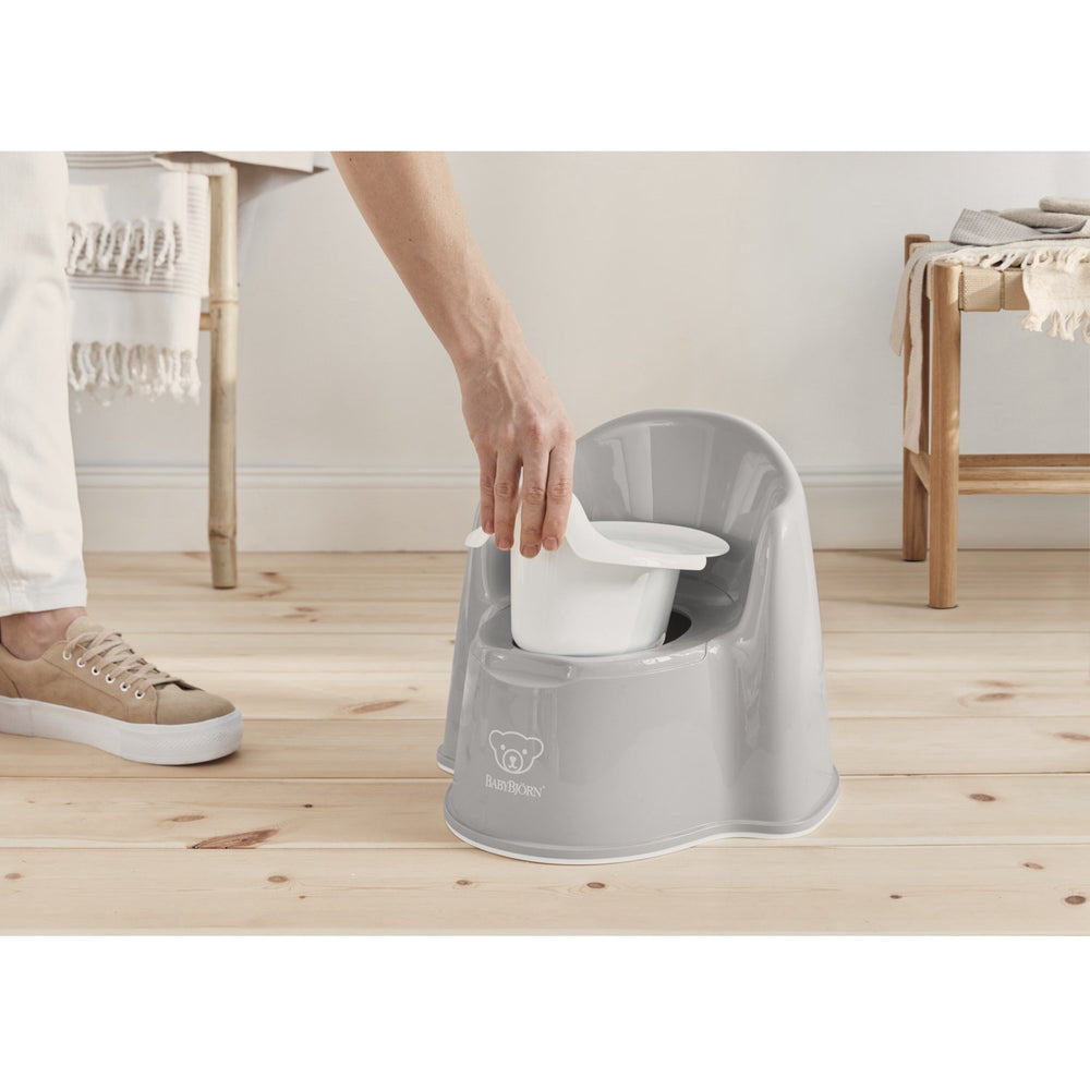 Køb BabyBjörn Grey/White Pottestol