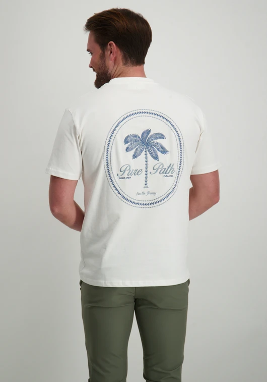 Pure Path T-shirt geborduurde print 25010116