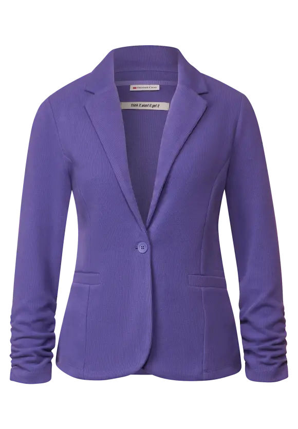 Basic Blazer mit Raffungen - elderflower purple