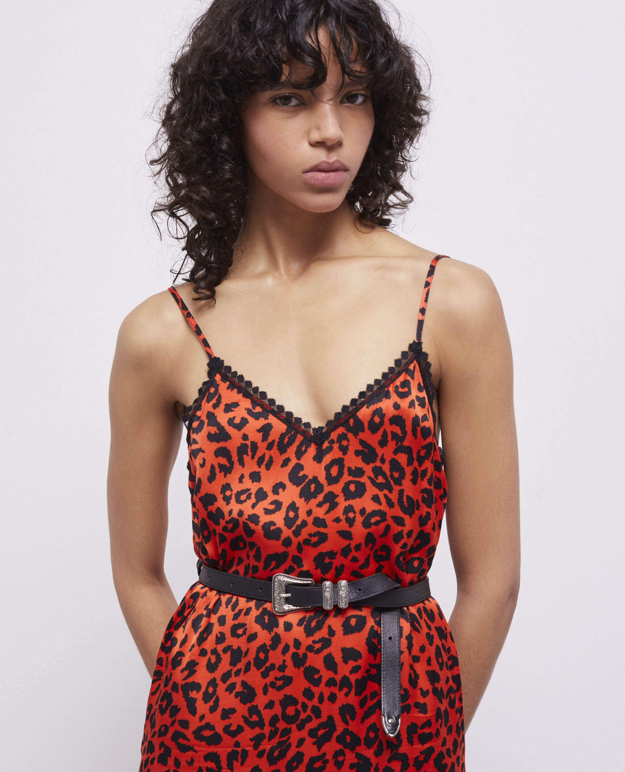 Robe nuissette longue léopard