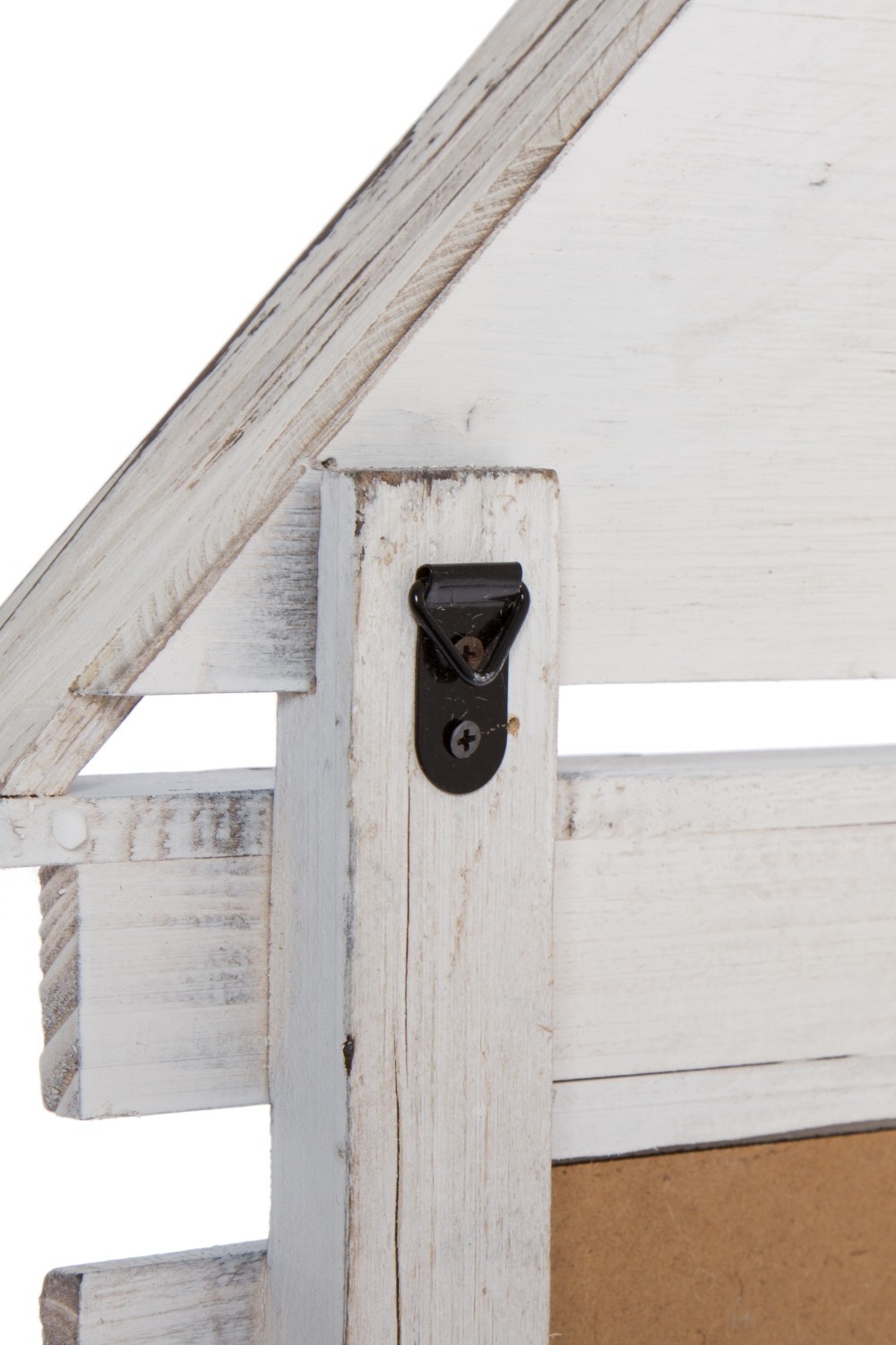Wandhängeschrank WOLINA - weiß antik - mit Tafel