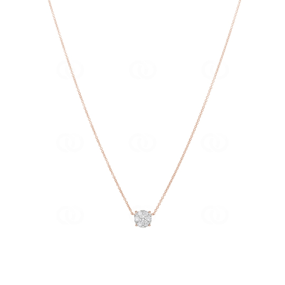 Collier 750/18 K Roségold mit Diamanten 0.50ct H/Si