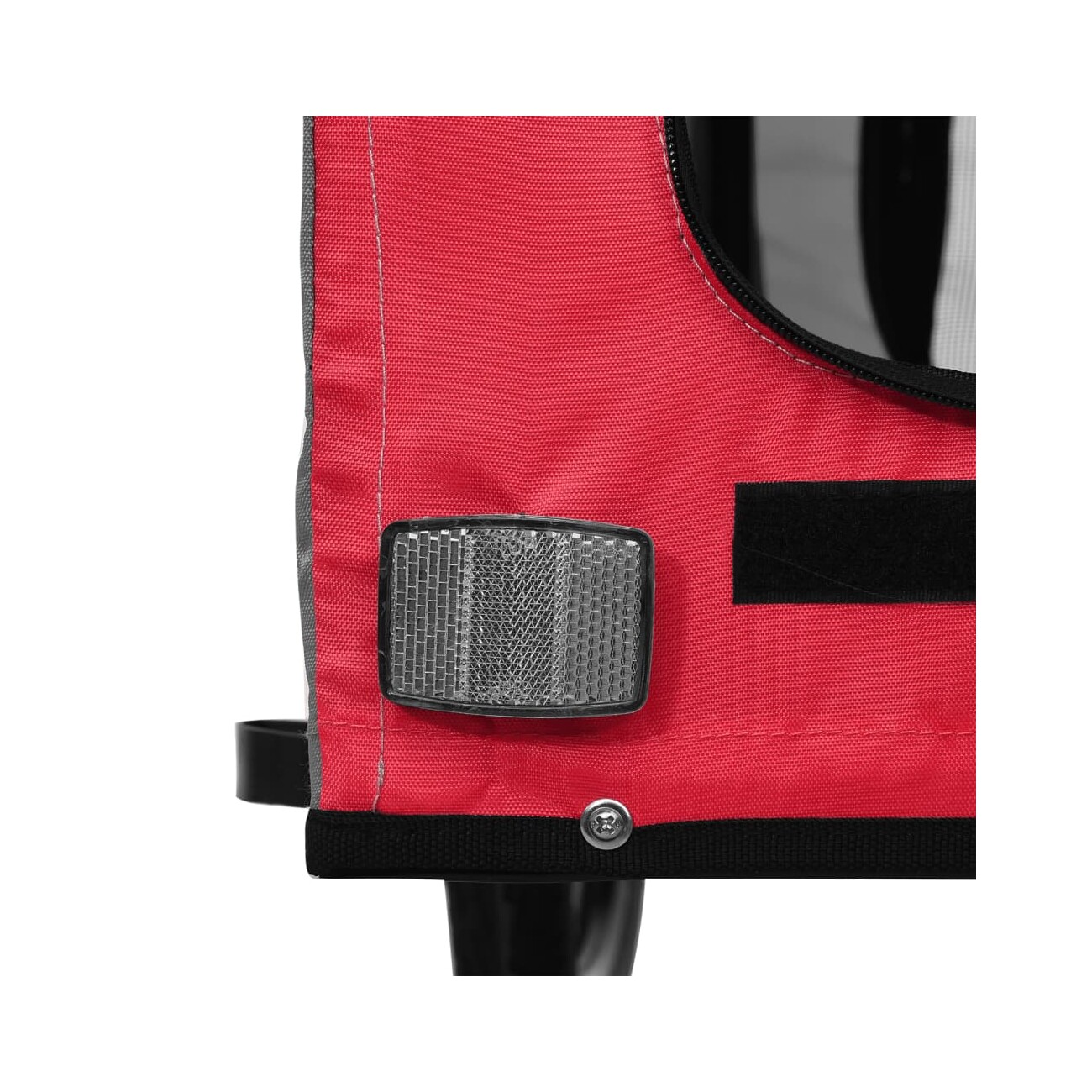 VidaXL Fahrradanhänger Hund 133,5 x 69 x 73,5 cm (L x B x H) rot
