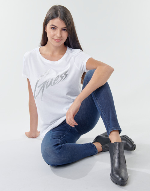 Guess - SS CN IVONNE TEE - Blanc