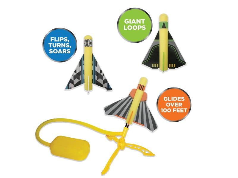 Stomp Rocket Outdoor Stomp Rocket Flugzeuge Stunt-Flugzeuge-Set