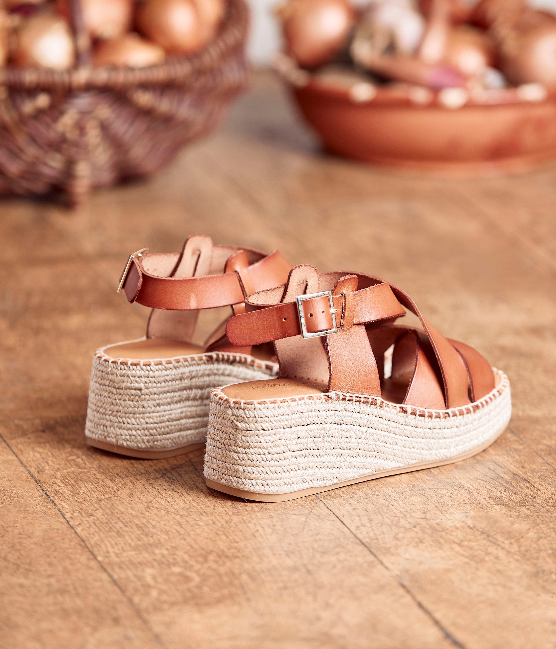 Espadrilles cognac Elise