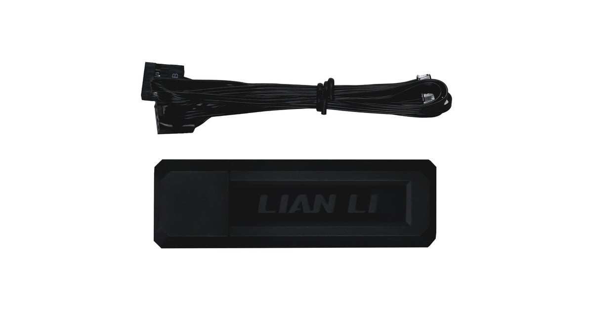 Lian LiUNI FAN TL 120 LCD Wireless Reverse Blade RGB case fans  (Zwart, 3 stuks, 120 x 124 x 28 mm, PWM, 1x 9-pin USB, incl. controller)