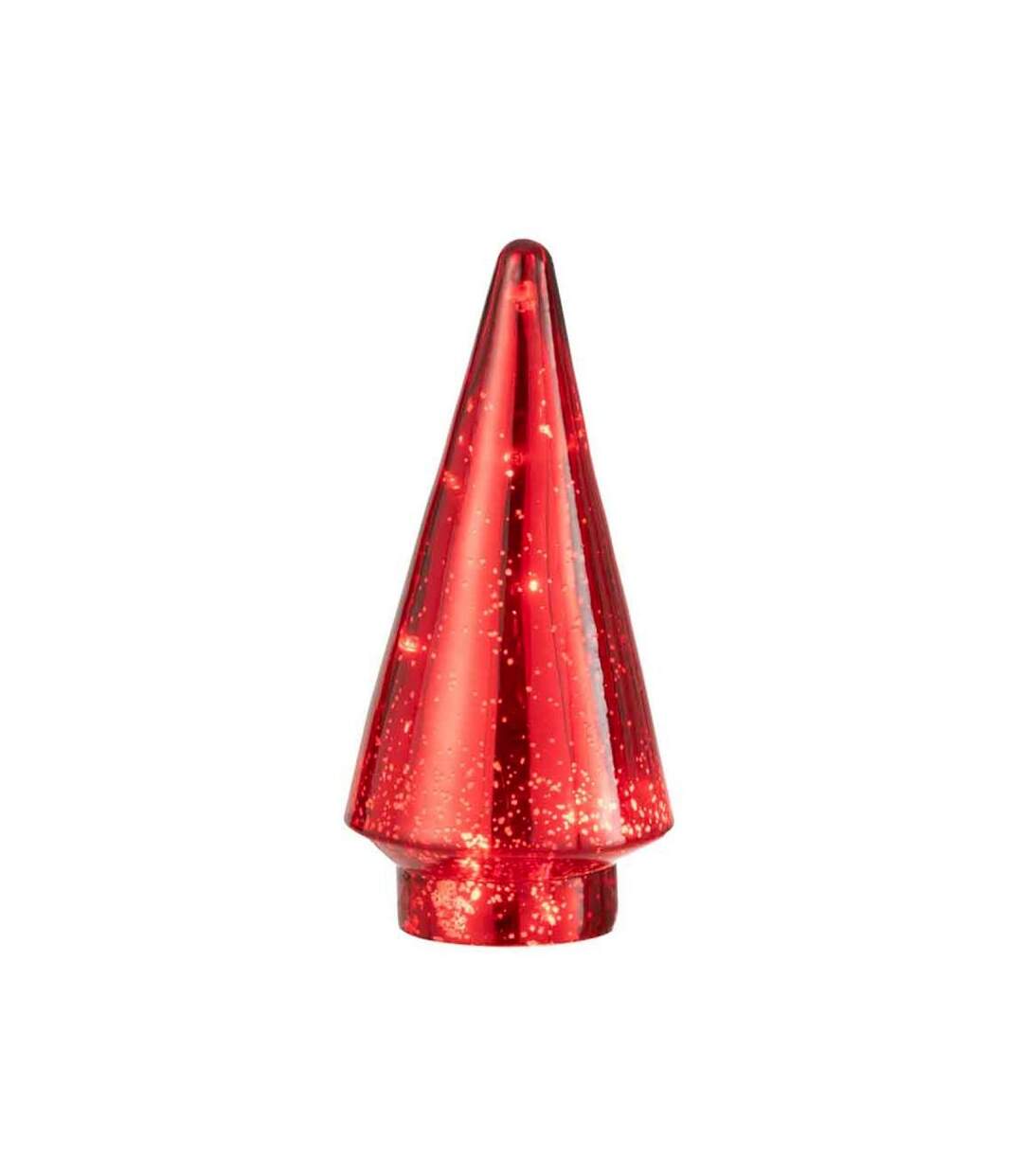 Paris Prix - Sapin De Noël En Verre led 24cm Rouge