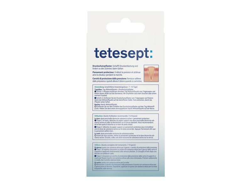 tetesept foot care Dornwarzenpflaster 12 Stück Wirksame Dornwarzen-Pflaster