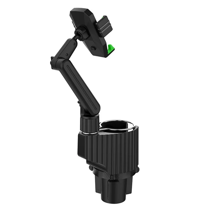Universal 360° Verstellbare Schwanenhals Multi-Funktion Auto KFZ Smartphone Halterung mit Getränkehalter - Grün / Schwarz