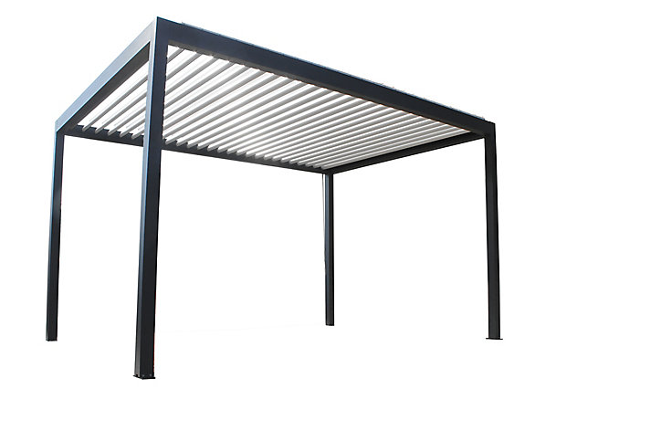 Pergola bioclimatique autoportante manuelle aluminium Salto 4,13 x 3,08 m LDD