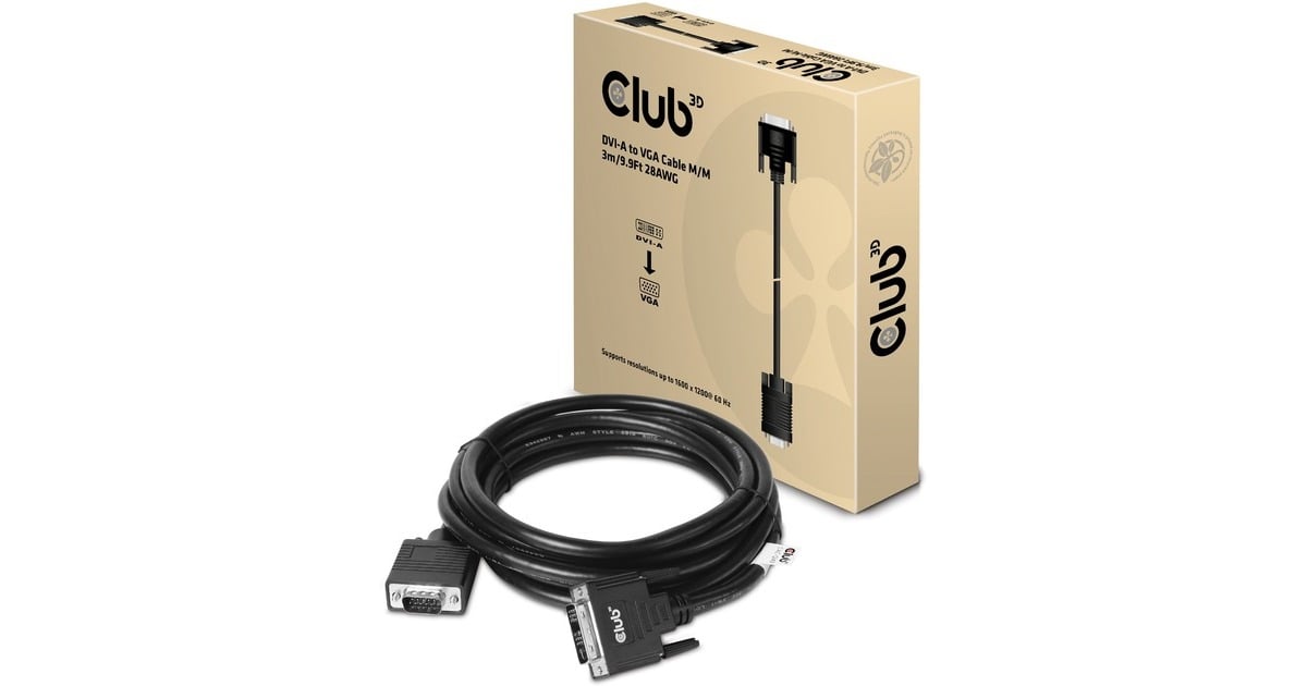 Club 3DDVI-A > VGA kabel  (3 meter)