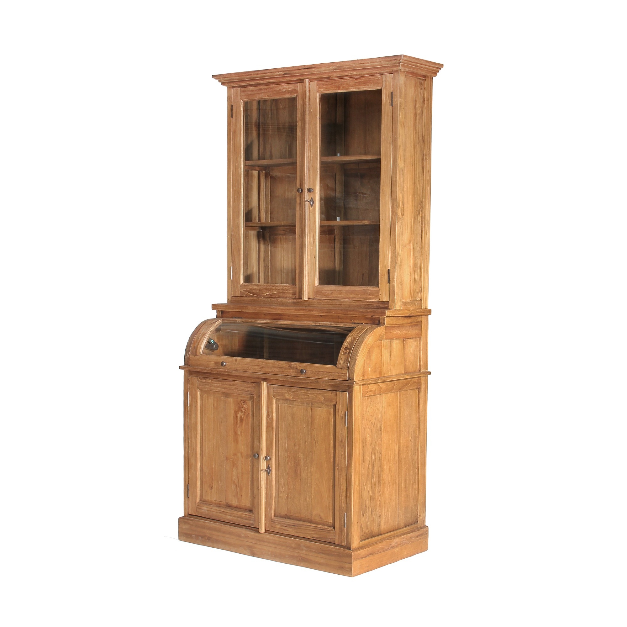 Schrank Teakholz, natur, T 60 cm, B 100 cm, H 225 cm von fischer's lagerhaus