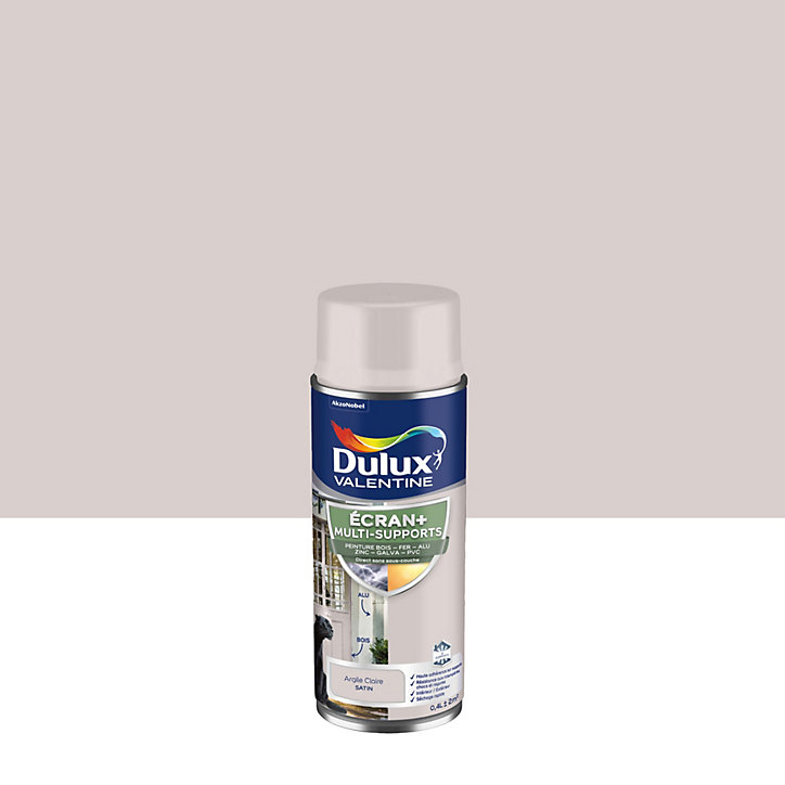 Peinture extérieure aérosol e multi-supports Ecran+ Dulux Valentine satin argile 400ml