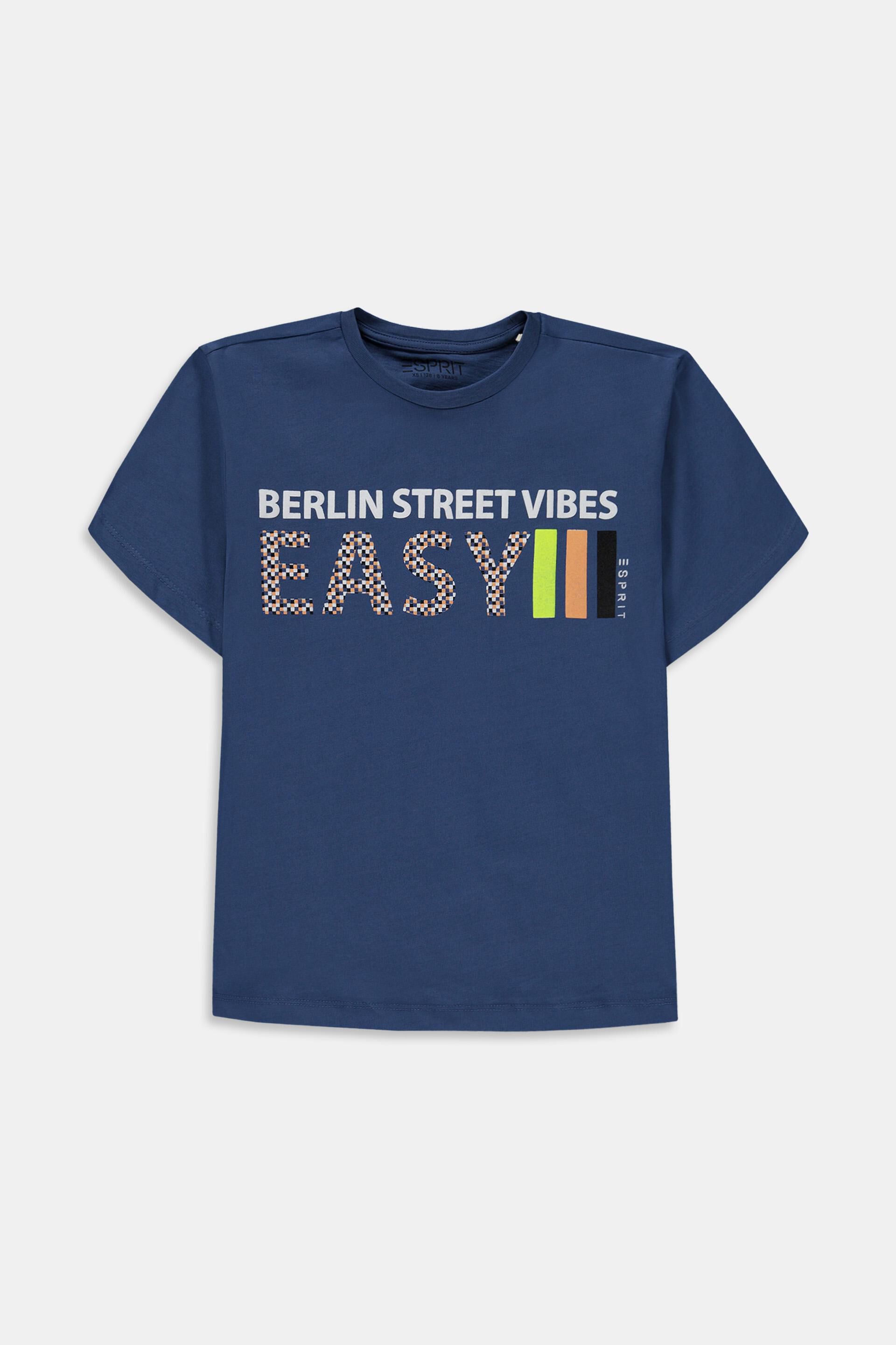 T-shirt en coton à imprimé sur la poitrine