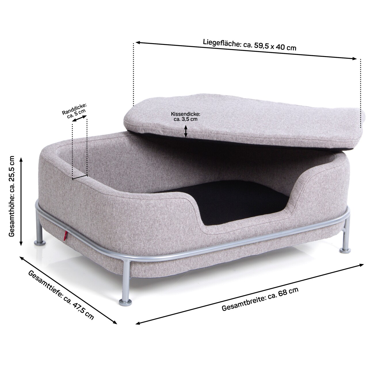 Canadian Cat Company Hundebett Windsor grau