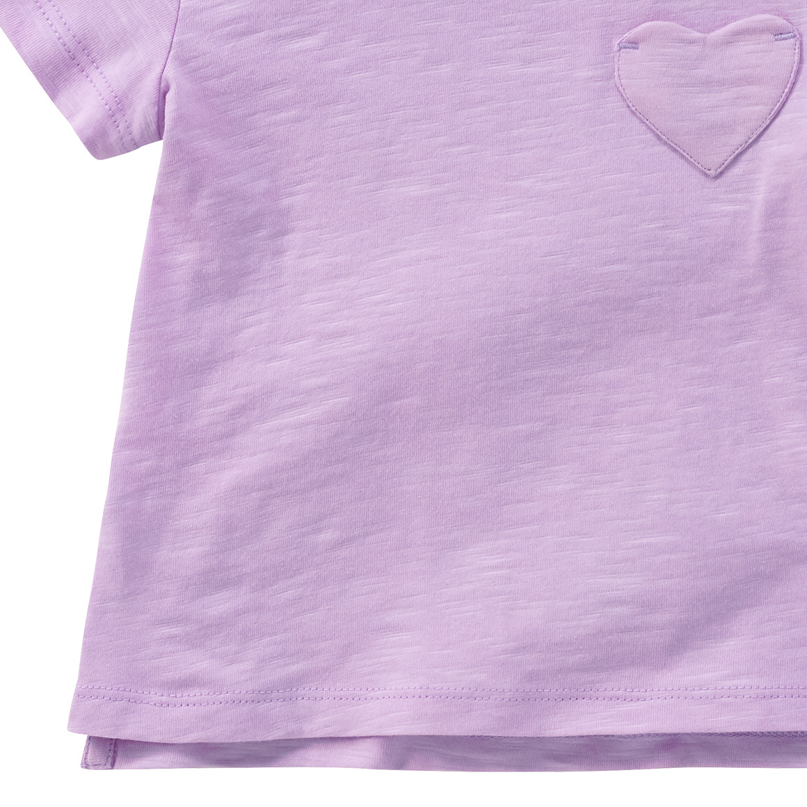 Topomini Baby T-Shirt mit Herz-Tasche helllila