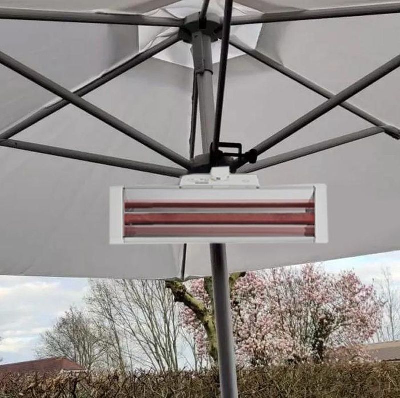 Adax - Infrarood Heater - 1000 Watt - RVS - Instelbaar op 4 Warmtestanden