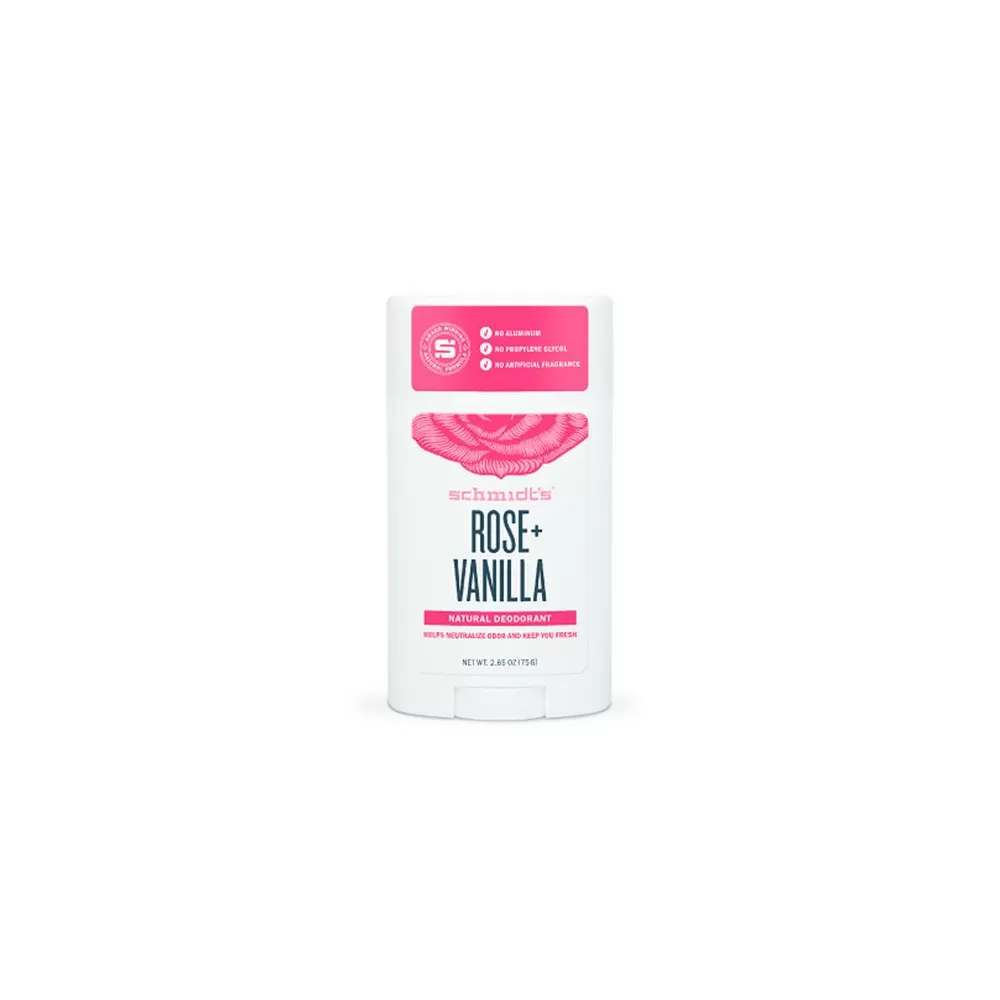 Schmidt's Deodorant Stick Rose Vanilla - 75 gr.