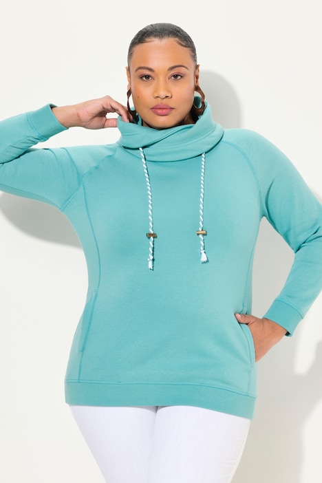 Sweatshirt, weiter Stehkragen, Taschen, Raglan-Langarm