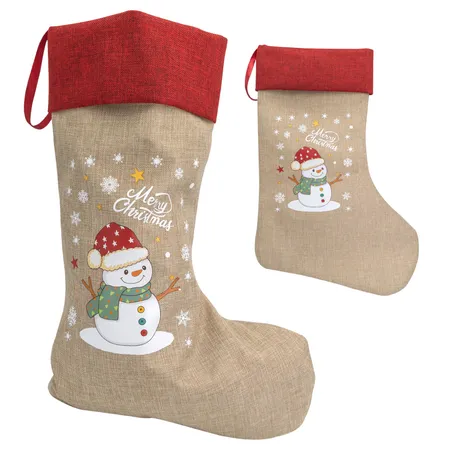 Idena Weihnachtsstrumpf Motiv Schneemann, ca. 31x46cm