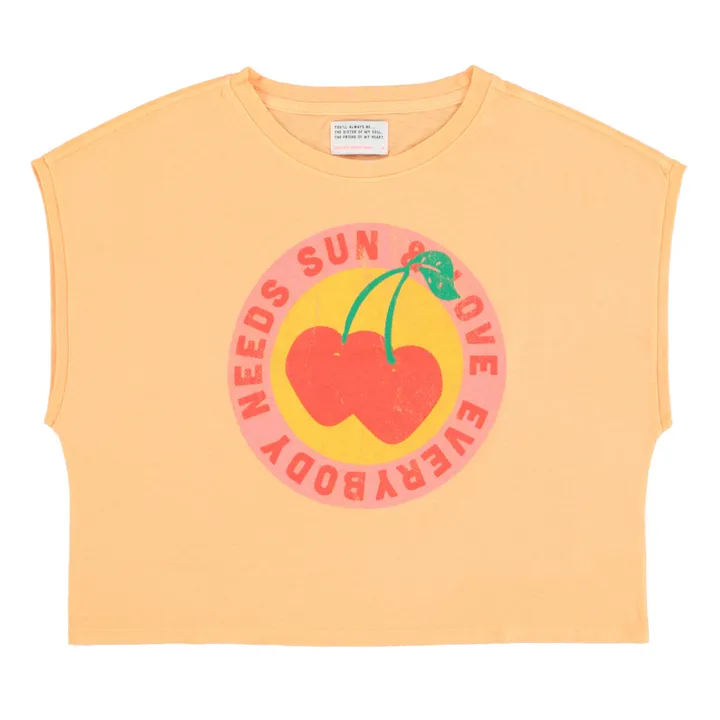 Sisters Department T-shirt Francesca Coton et Lin | Orange