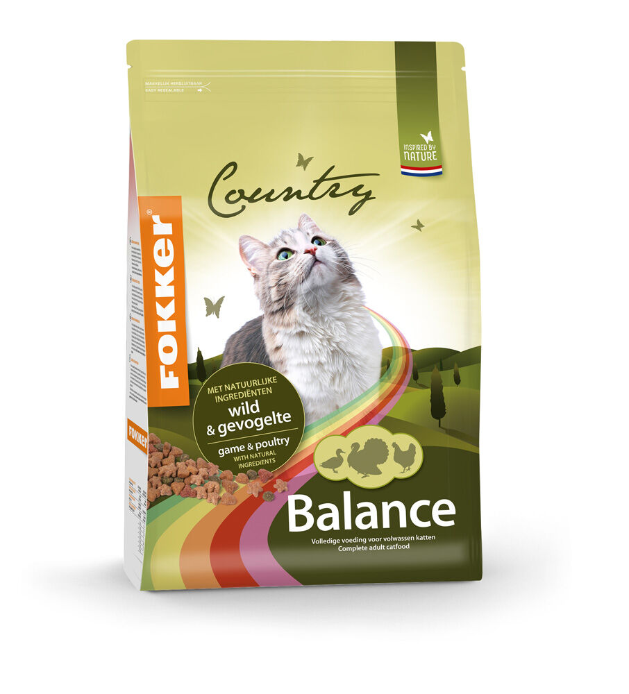 Fokker Country Balance - Kattenvoer - 10 Kilogram - gevogelte, wild