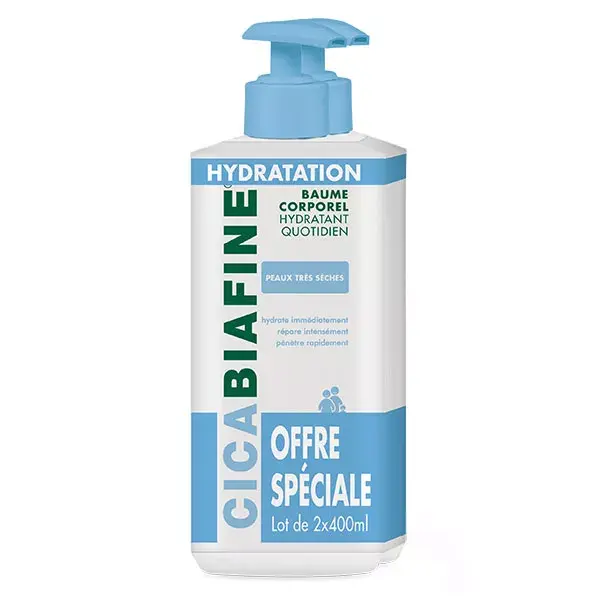 Cicabiafine Baume Hydratant Corporel Quotidien Lot de 2 x 400ml