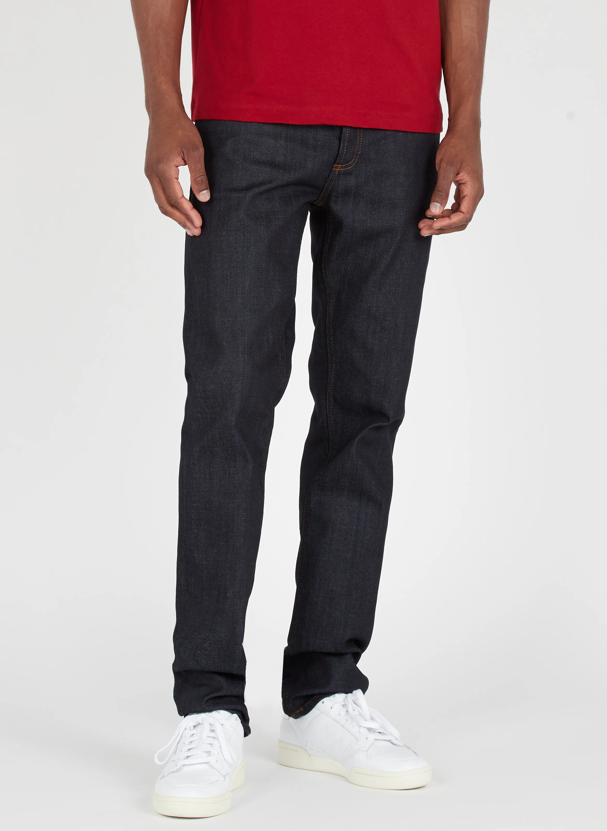 Jean droit en coton | Bleu