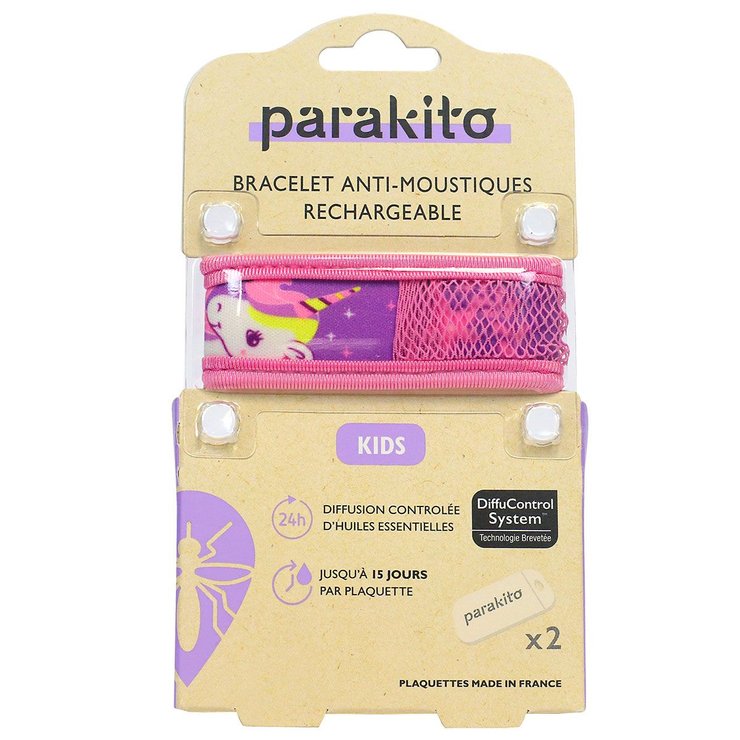 Bracelet anti-moustiques rechargeable enfant Licorne