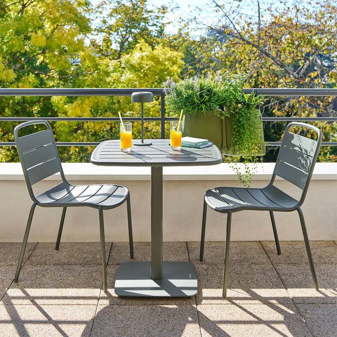 Table de jardin carrée ALEGORIA Vert laurier