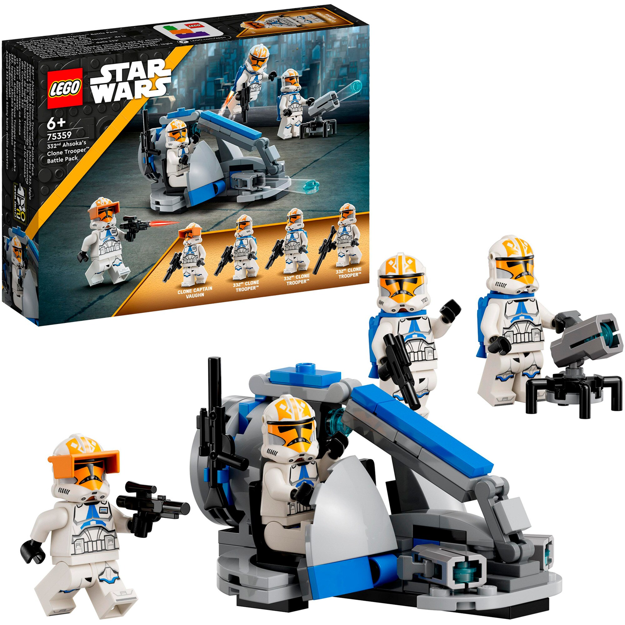 LEGO Konstruktionsspielzeug Star Wars Ahsokas Clone Trooper der 332. Kompanie - Battle Pack